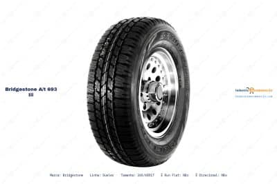 Ficha técnica Bridgestone a/t 693 iii