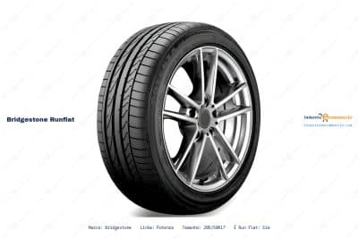Ficha técnica Bridgestone runflat